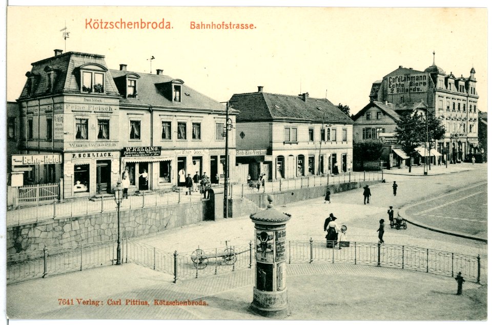 07641-Kötzschenbroda-1906-Bahnhofstraße-Brück & Sohn Kunstverlag