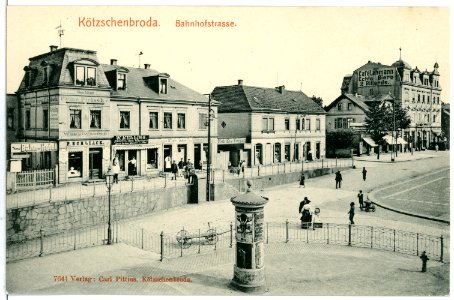 07641-Kötzschenbroda-1906-Bahnhofstraße-Brück & Sohn Kunstverlag