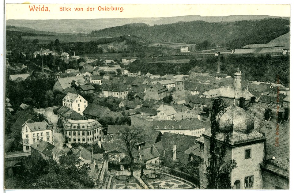 07398-Weida-1906-Blick von der Osterburg auf die Stadt-Brück & Sohn Kunstverlag