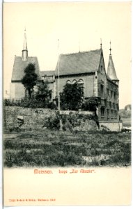 07368-Meißen-1906-Loge zur Akazie - Leipziger Straße-Brück & Sohn Kunstverlag