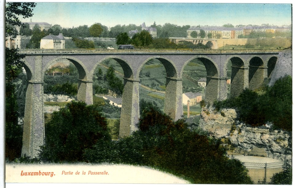 07645-Luxemburg-1906-Partie de la Paserelle-Brück & Sohn Kunstverlag