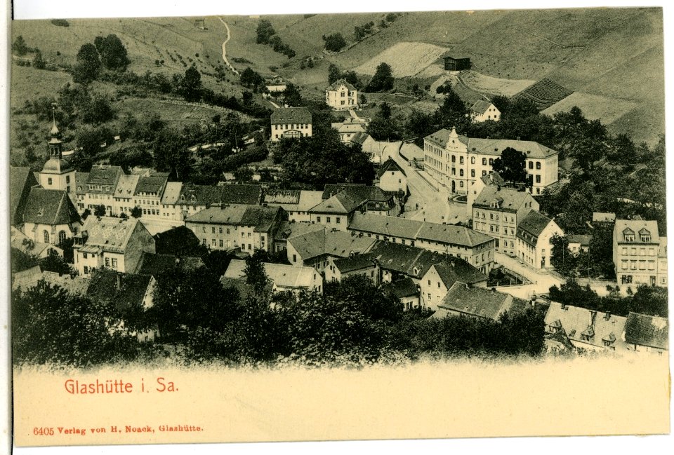 06405-Glashütte-1905-Blick auf Glashütte-Brück & Sohn Kunstverlag