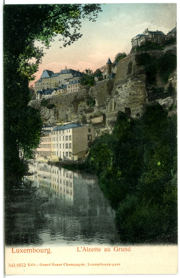 06572-Luxemburg-1905-L'Alzette au Grund-Brück & Sohn Kunstverlag