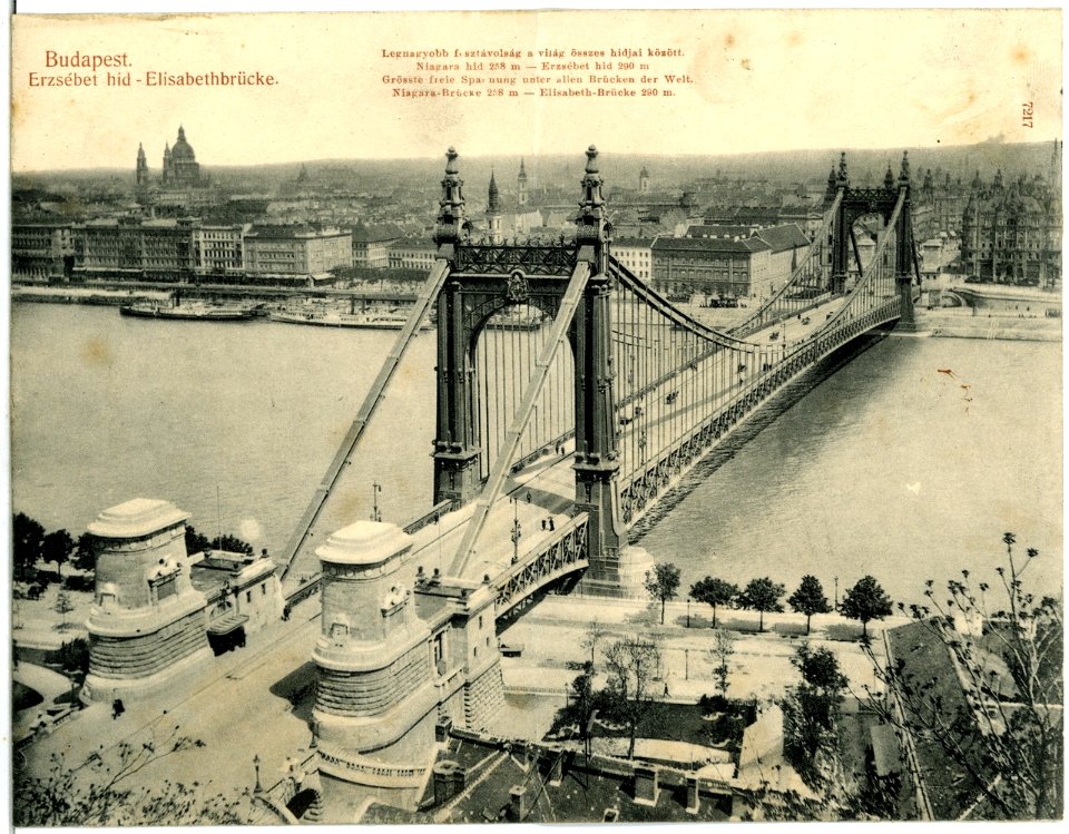 07217-Budapest-1906-Elisabethbrücke-Brück & Sohn Kunstverlag