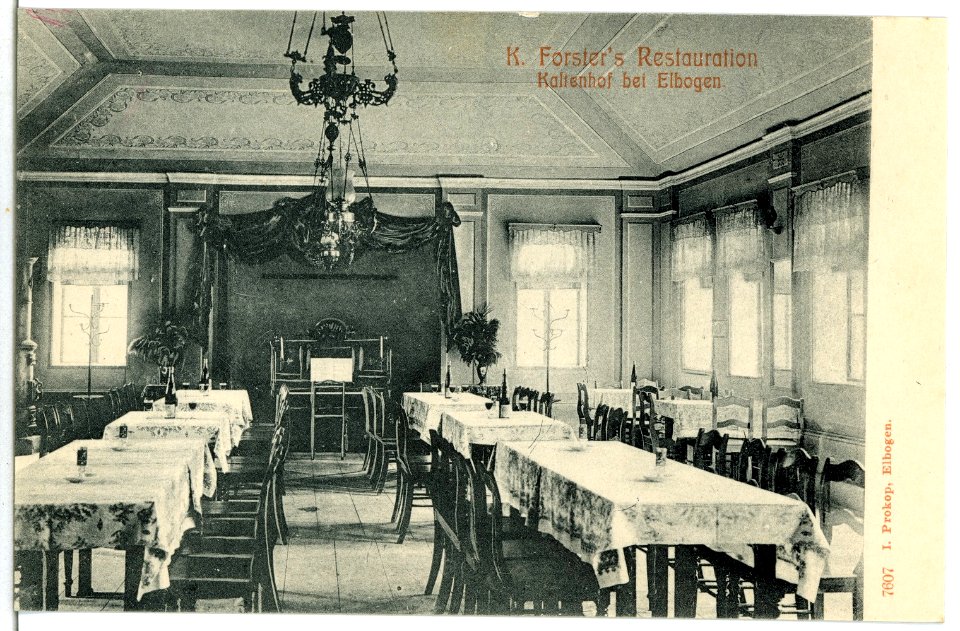 07607-Kaltenhof-1906-bei Elbogen, Forsters Restauration-Brück & Sohn Kunstverlag