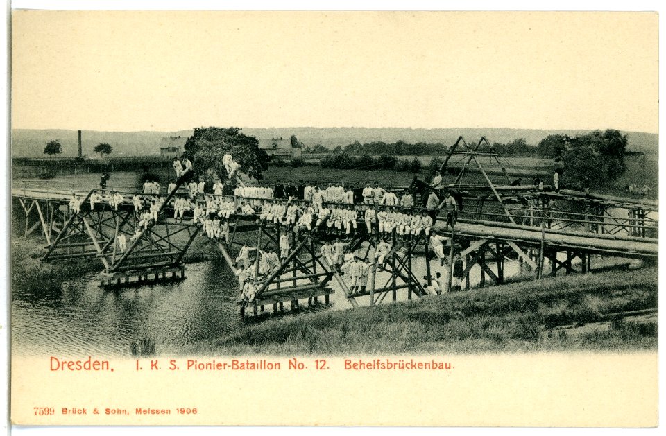 07599-Dresden-1906-Behelfsbrückenbau-Brück & Sohn Kunstverlag