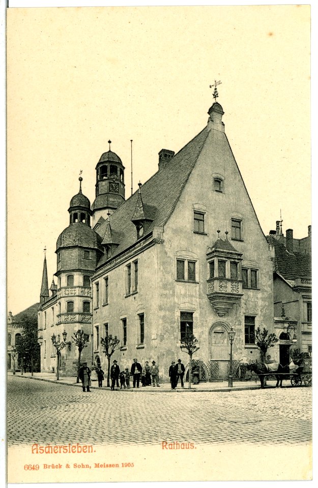 06649-Aschersleben-1905-Rathaus-Brück & Sohn Kunstverlag