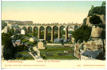 06542-Luxemburg-1905-Vallee de la Petrusse-Brück & Sohn Kunstverlag