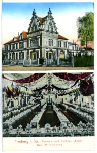 08016-Freiberg-1906-Concert - und Ballahaus Tivoli Innen- und Außenansicht-Brück & Sohn Kunstverlag