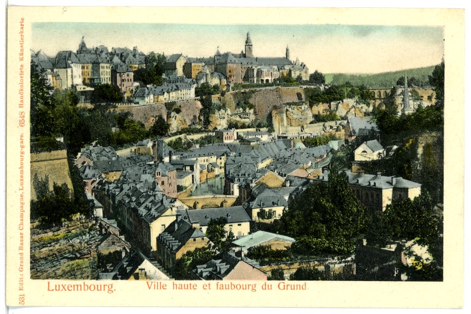 06548-Luxemburg-1905-Ville haute et faubourg du Grund-Brück & Sohn Kunstverlag