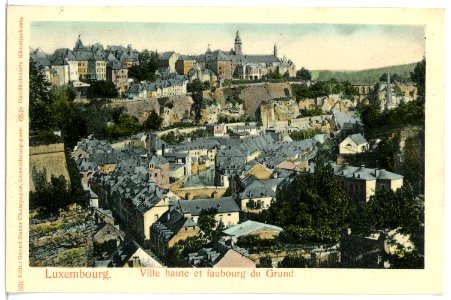 06548-Luxemburg-1905-Ville haute et faubourg du Grund-Brück & Sohn Kunstverlag