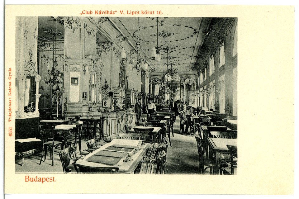 06551-Budapest-1905-"Club Kavehaz" V. Lipot korut 16-Brück & Sohn Kunstverlag