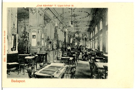 06551-Budapest-1905-"Club Kavehaz" V. Lipot korut 16-Brück & Sohn Kunstverlag