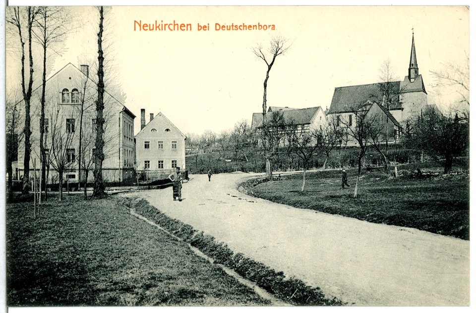 07192-Neukirchen-1906-Blick ins Dorf (bei Deutschenbora)-Brück & Sohn Kunstverlag