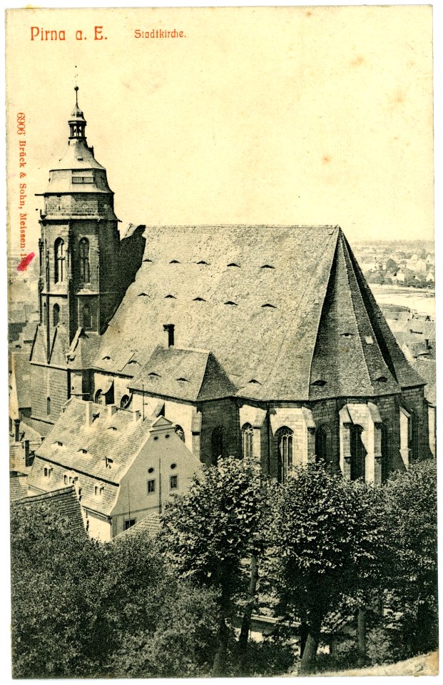 06906-Pirna-1906-Stadtkirche-Brück & Sohn Kunstverlag