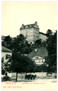 06538-Pirna-1905-Sonnenstein vom Fischerplatz gesehen-Brück & Sohn Kunstverlag