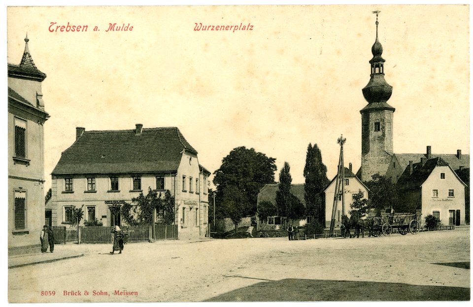 08059-Trebsen-1906-Wurzener Platz-Brück & Sohn Kunstverlag