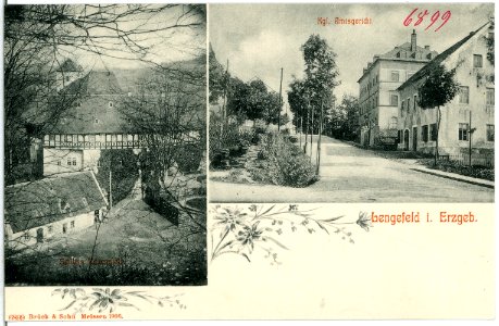 06899-Lengefeld-1906-Amtsgericht und Schloß-Brück & Sohn Kunstverlag