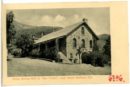 06796-Santa Barbara-1905-Stone Dining Hall at San Ysidro-Brück & Sohn Kunstverlag