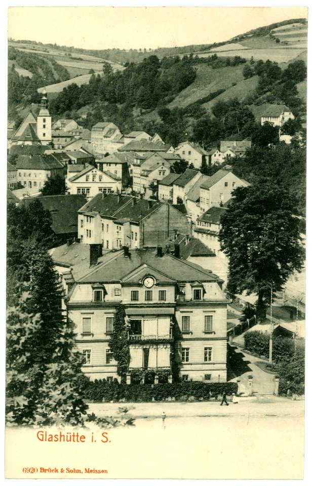06920-Glashütte-1906-Blick auf Glashütte-Brück & Sohn Kunstverlag