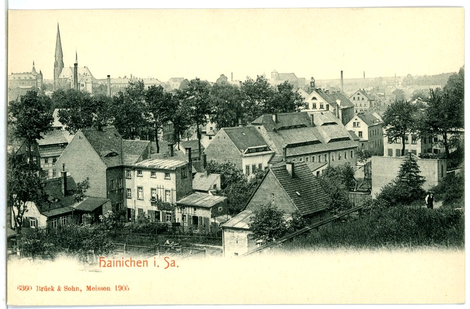 06360-Hainichen-1905-Blick auf die Stadt-Brück & Sohn Kunstverlag
