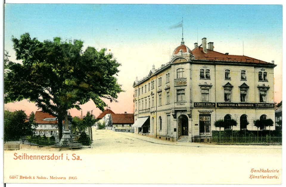 06487-Seifhennersdorf-1905-Ansicht im Ort-Brück & Sohn Kunstverlag