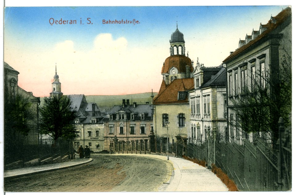 07711-Oederan-1906-Bahnhofstraße-Brück & Sohn Kunstverlag