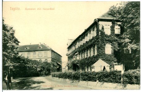 07803-Teplitz-1906-Kursalon mit Kaiserbad-Brück & Sohn Kunstverlag