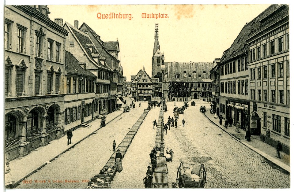06607-Quedlinburg-1905-Marktplatz-Brück & Sohn Kunstverlag