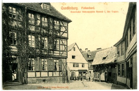 06609-Quedlinburg-1905-Finkenherd - Krönungsplatz Heinrich I. der Vogler-Brück & Sohn Kunstverlag