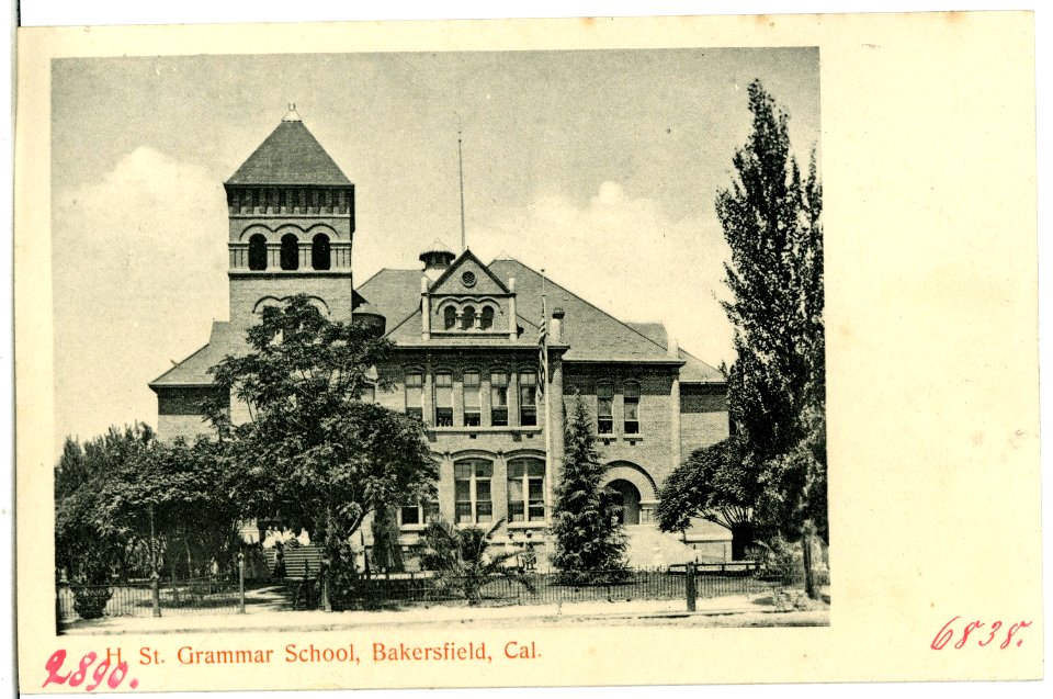 06838-Bakersfield-1905-H. St. Grammar School-Brück & Sohn Kunstverlag