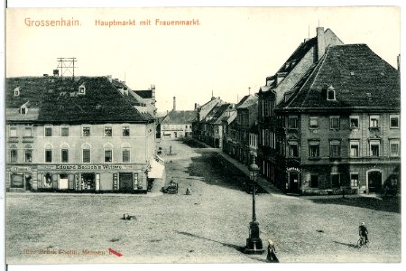 07010-Großenhain-1906-Hauptmarkt mit Frauenmarkt-Brück & Sohn Kunstverlag