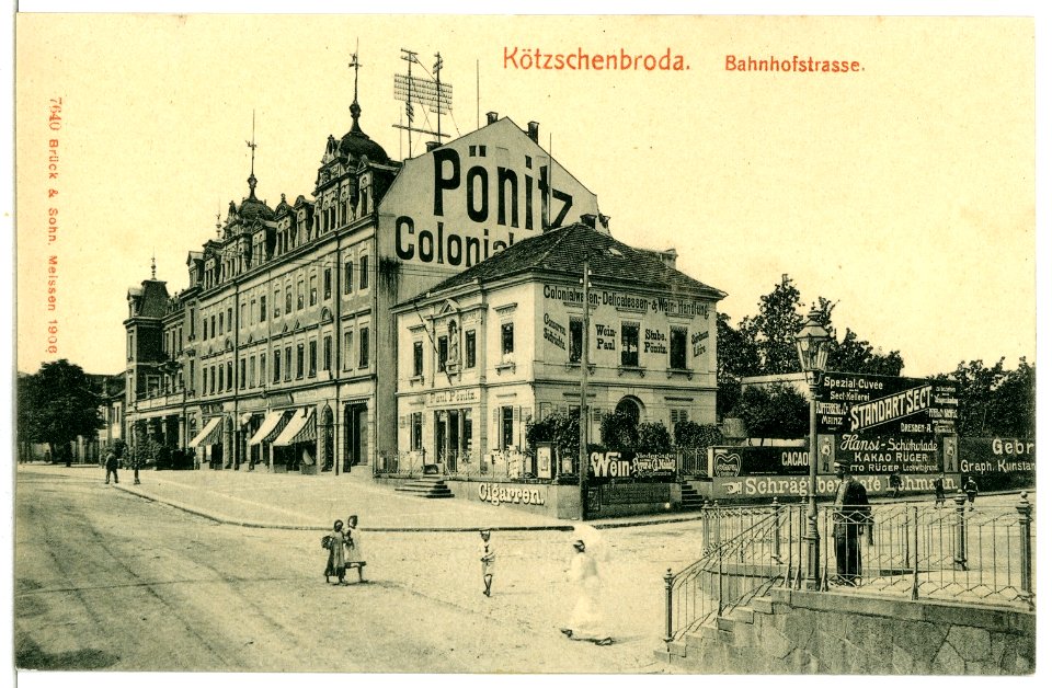 07640-Kötzschenbroda-1906-Bahnhofstraße-Brück & Sohn Kunstverlag