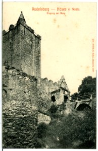 07136-Rudelsburg-1906-Eingang zur Burg-Brück & Sohn Kunstverlag