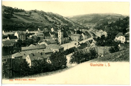 06921-Glashütte-1906-Blick auf Glashütte-Brück & Sohn Kunstverlag