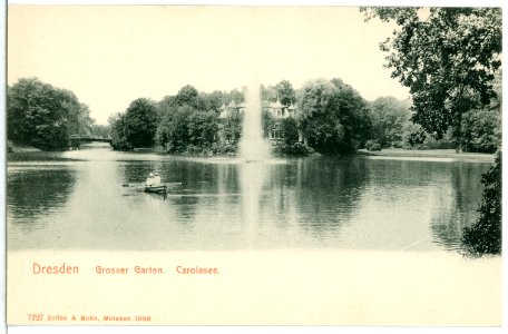 07727-Dresden-1906-Großer Garten Carolasee-Brück & Sohn Kunstverlag photo