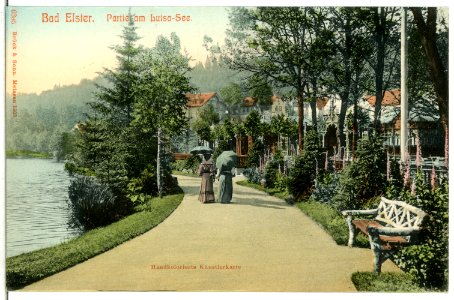 06395-Bad Elster-1905-Spaziergang am Luisasee-Brück & Sohn Kunstverlag
