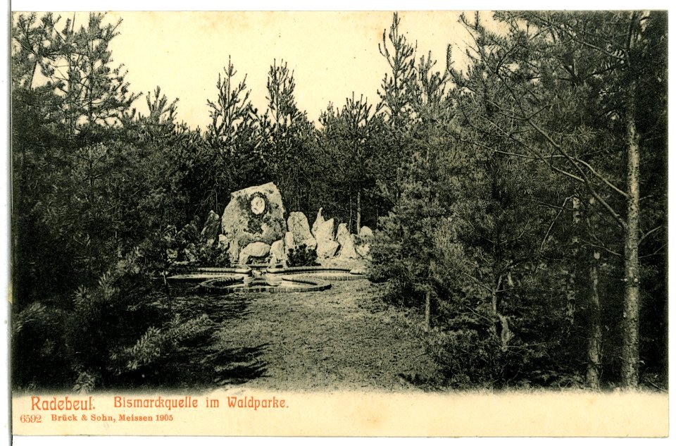 06592-Radebeul-1905-Bismarckquelle im Waldpark-Brück & Sohn Kunstverlag