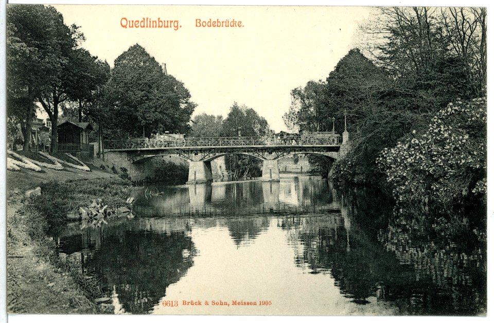 06613-Quedlinburg-1905-Bodebrücke-Brück & Sohn Kunstverlag