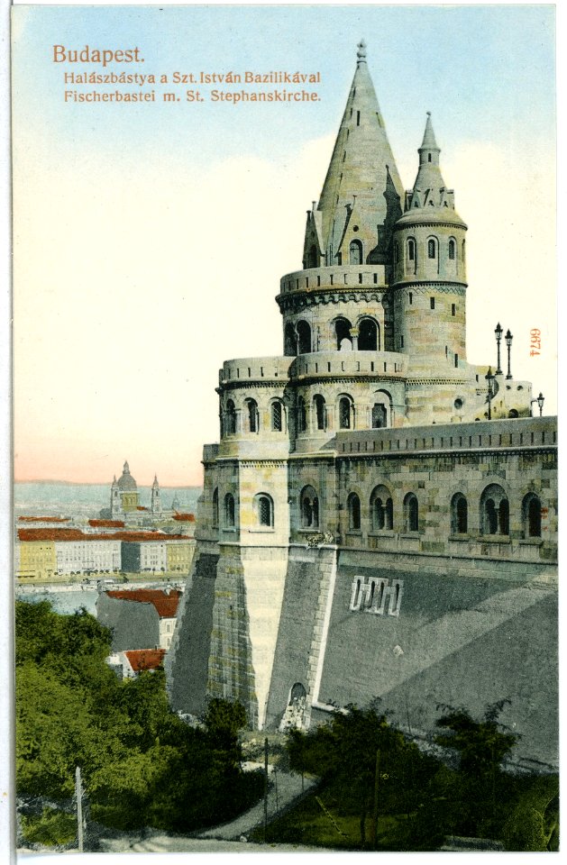 06674-Budapest-1905-Fischerbastei mit St. Stephanskirche-Brück & Sohn Kunstverlag