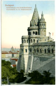 06674-Budapest-1905-Fischerbastei mit St. Stephanskirche-Brück & Sohn Kunstverlag