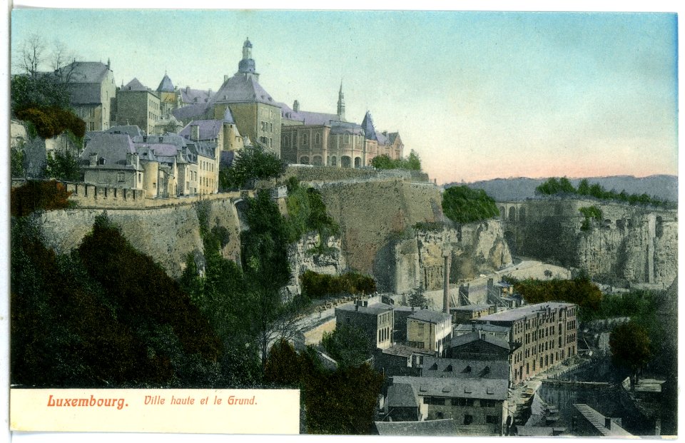 07650-Luxemburg-1906-Ville haute et le Grund-Brück & Sohn Kunstverlag