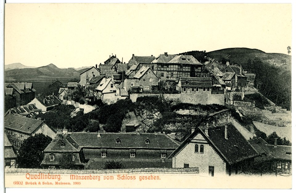 06602-Quedlinburg-1905-Münzenberg vom Schloß gesehen-Brück & Sohn Kunstverlag