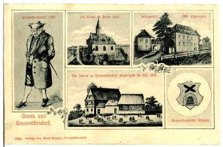 07852-Großröhrsdorf-1906-verschiedene Ortsansichten-Brück & Sohn Kunstverlag