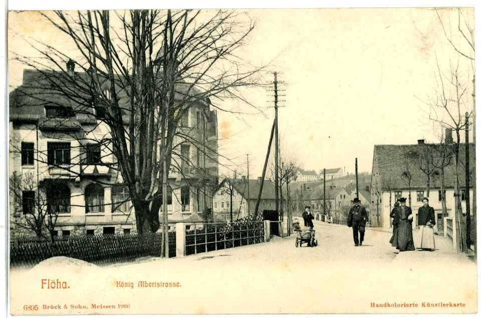 06895-Flöha-1906-König Albert Straße-Brück & Sohn Kunstverlag