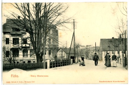 06895-Flöha-1906-König Albert Straße-Brück & Sohn Kunstverlag