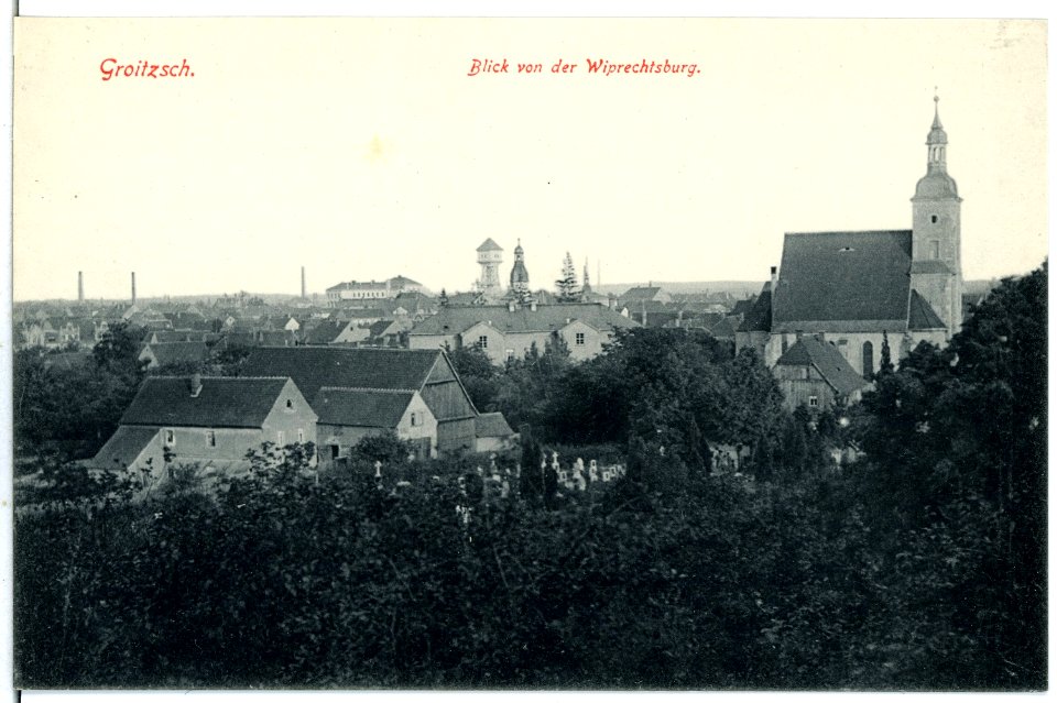 07140-Groitzsch-1906-Blick von der Wiprechtsburg auf Groitzsch-Brück & Sohn Kunstverlag