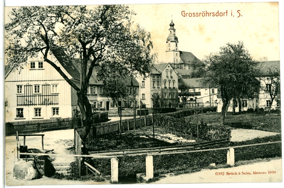06992-Großröhrsdorf-1906-Blick auf den Ort-Brück & Sohn Kunstverlag