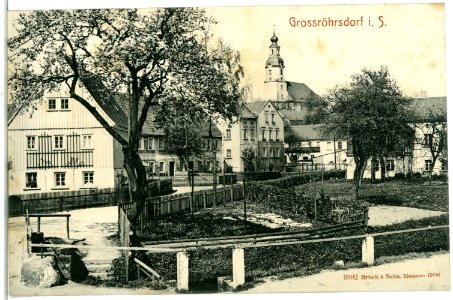 06992-Großröhrsdorf-1906-Blick auf den Ort-Brück & Sohn Kunstverlag