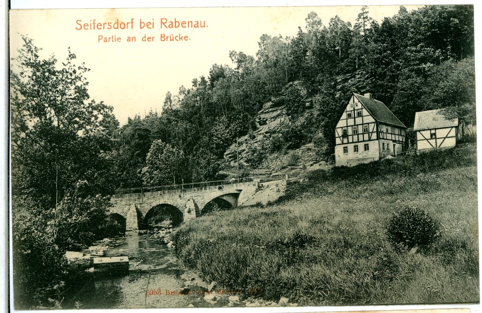 06953-Seifersdorf-1906-An der Brücke-Brück & Sohn Kunstverlag